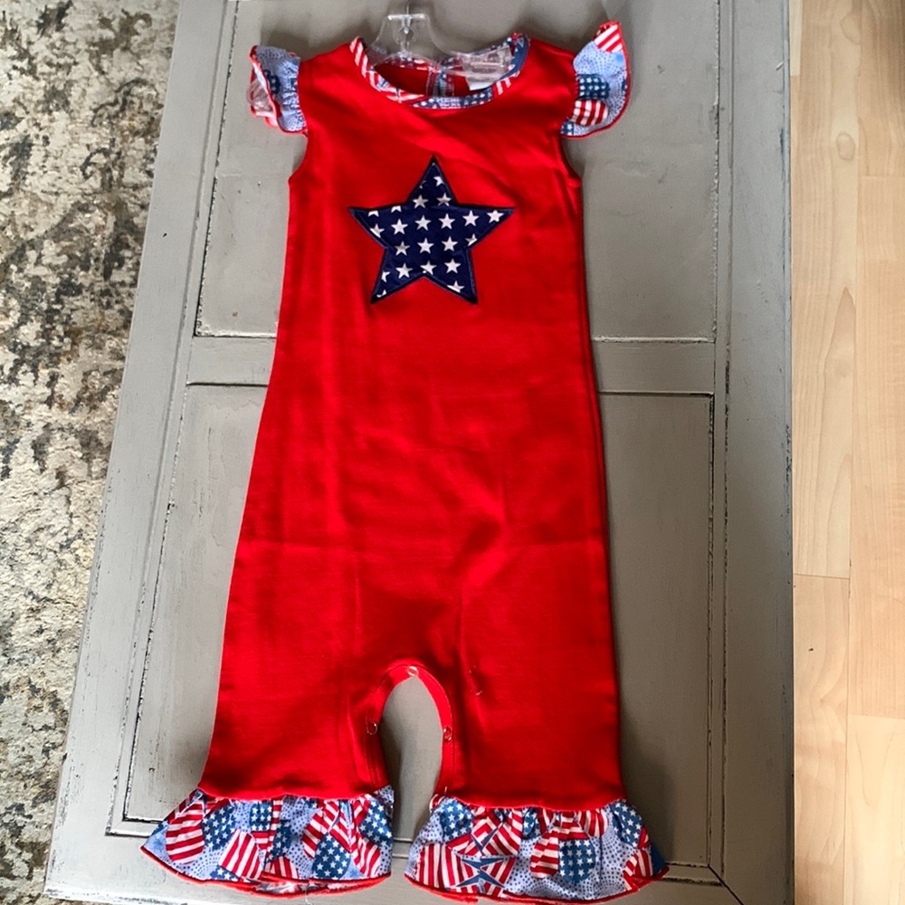 Ann Loren Patriotic One Piece NWT